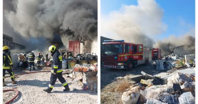 (Видео) В Кишиневе произошел крупный пожар На месте работало 9 экипажей