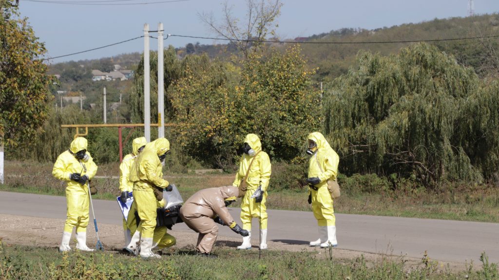 (Фоторепортаж)Как в Гагаузии проходили учения по ликвидации радиационной угрозы